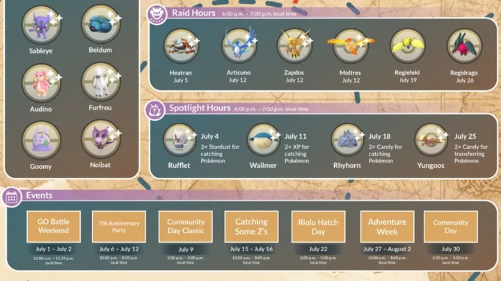 Pokémon GO Spotlight Hours: July 2023