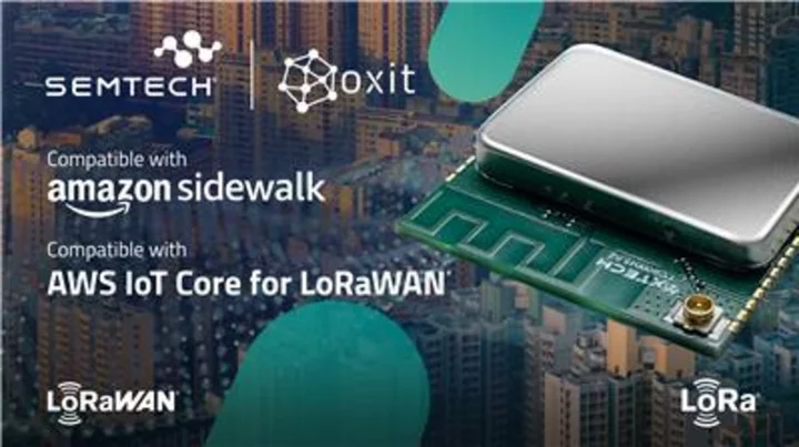 Semtech and Oxit Team Up to Simplify IoT Device Connectivity with Seamless Integration to AWS IoT Core for Amazon Sidewalk and AWS IoT Core for LoRaWAN®