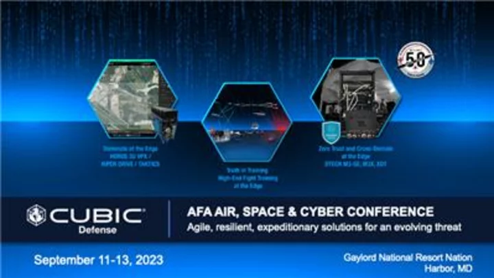 Cubic to Showcase Air Combat Training, Edge Compute and Networking, and Digital Intelligence Solutions at AFA’s Air, Space & Cyber Conference