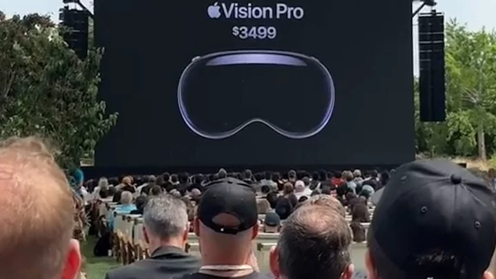 Audience gasp hearing price of Apple Vision Pro at launch event